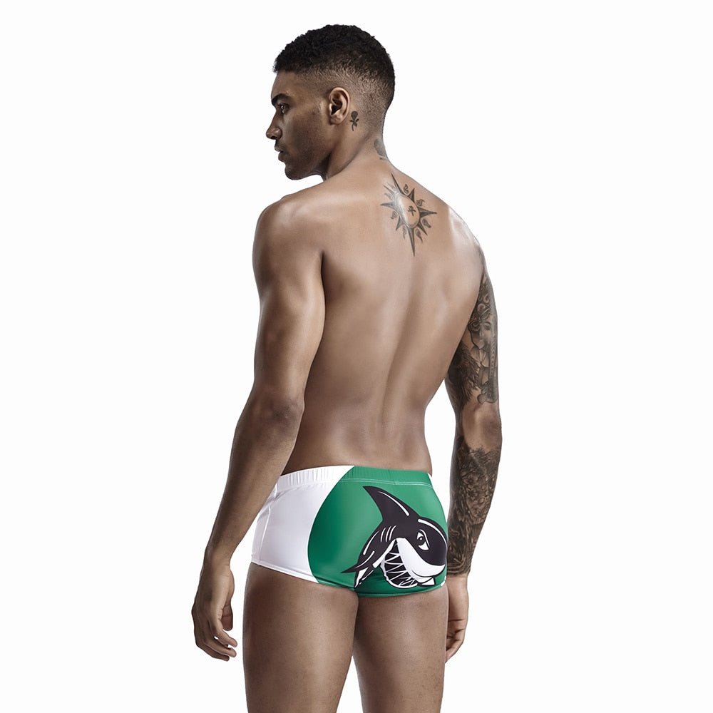 ORVLS Shark Surfing Swim Trunks | dmunderwear detail image 8