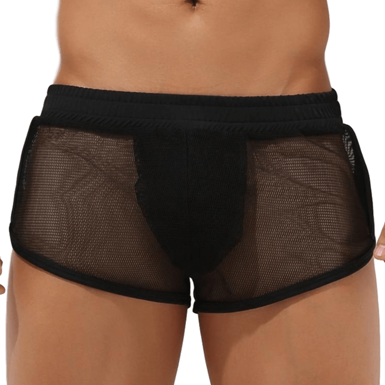 Sheer Mesh Jogger Shorts | dmunderwear