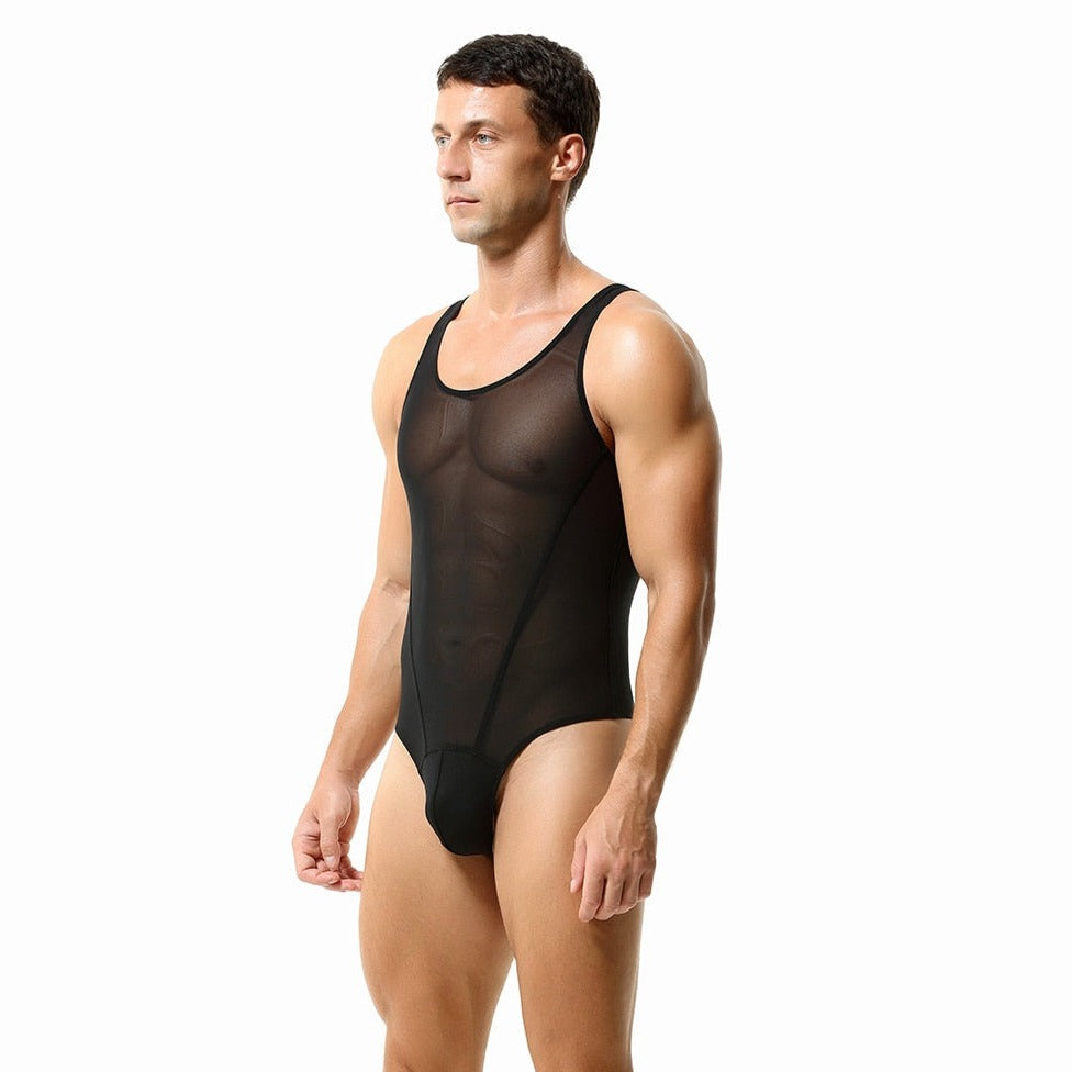 Sheer Singlet Thong | dmunderwear detail image 5