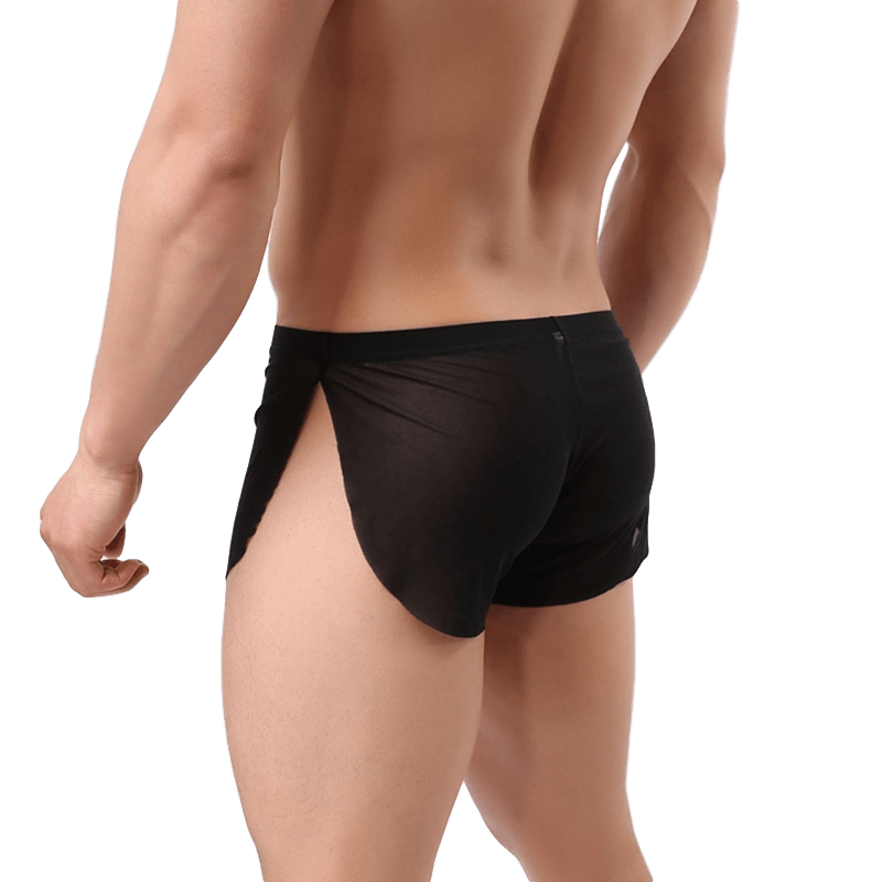 Sheer Slit Shorts | dmunderwear detail image 5