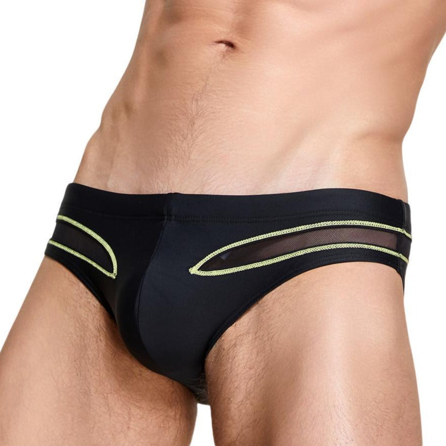 Sheer Splice Swim Brief | dmunderwear