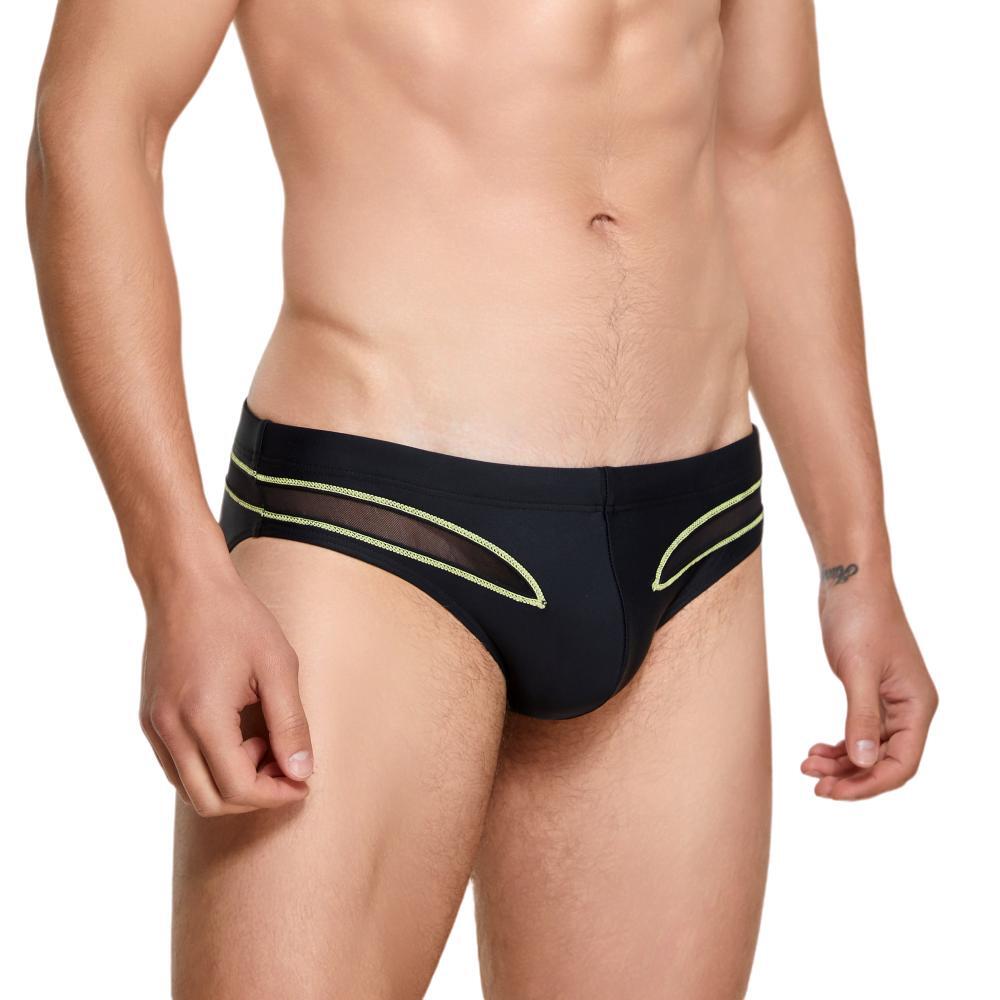 Sheer Splice Swim Brief | dmunderwear detail image 3