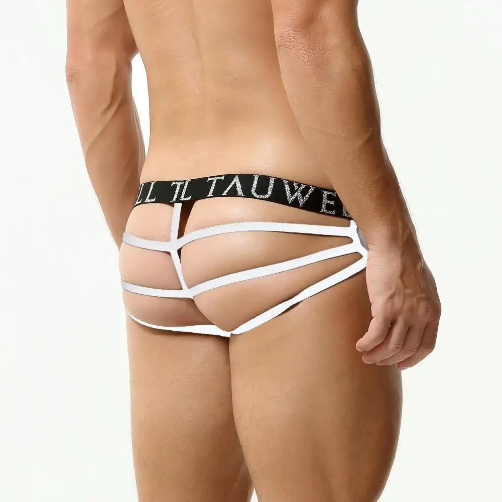 Sheer Webbed Thong | dmunderwear detail image 5