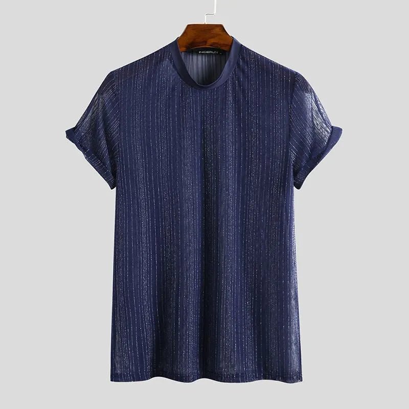 Shimmer Mesh T-Shirt | dmunderwear detail image 6