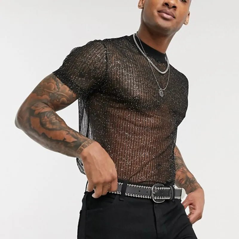 Shimmer Mesh T-Shirt | dmunderwear