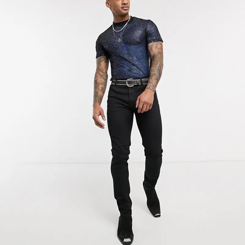 Shimmer Mesh T-Shirt | dmunderwear detail image 5