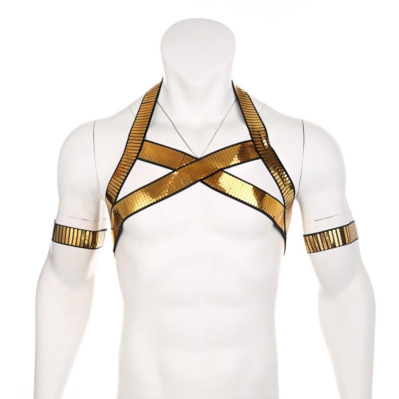 ORVLS Shiny Gold Harness | dmunderwear detail image 4