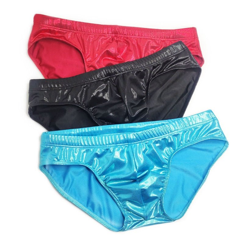 Shiny Metallic Swim Briefs | dmunderwear detail image 8