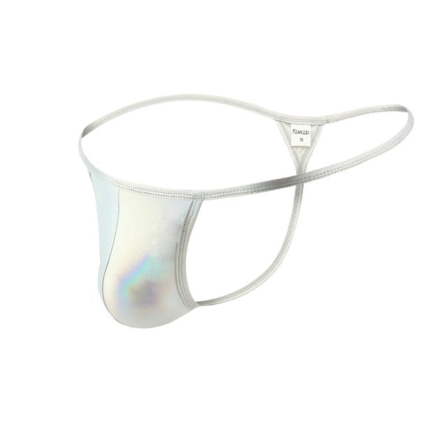 Shiny PU Leather Thong | dmunderwear detail image 7