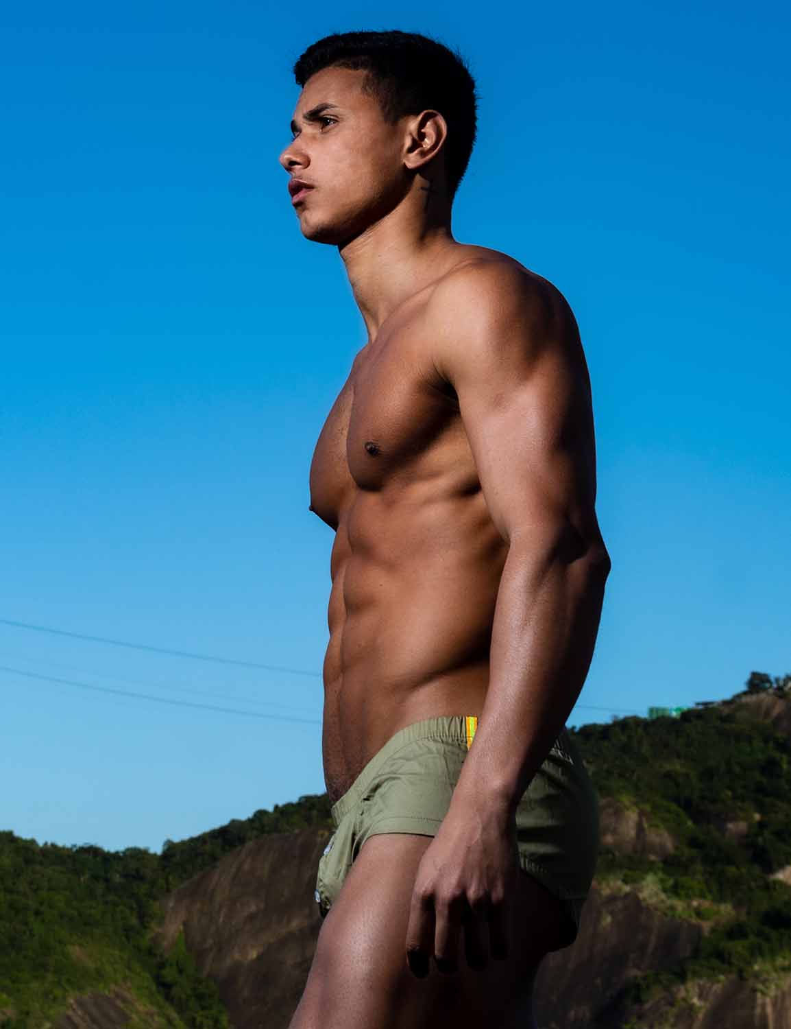 Side Line Mini Fit Trunks 220502 | dmunderwear detail image 2