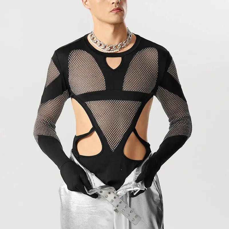 ORVLS Side Show Gloved Mesh Body Suit | dmunderwear