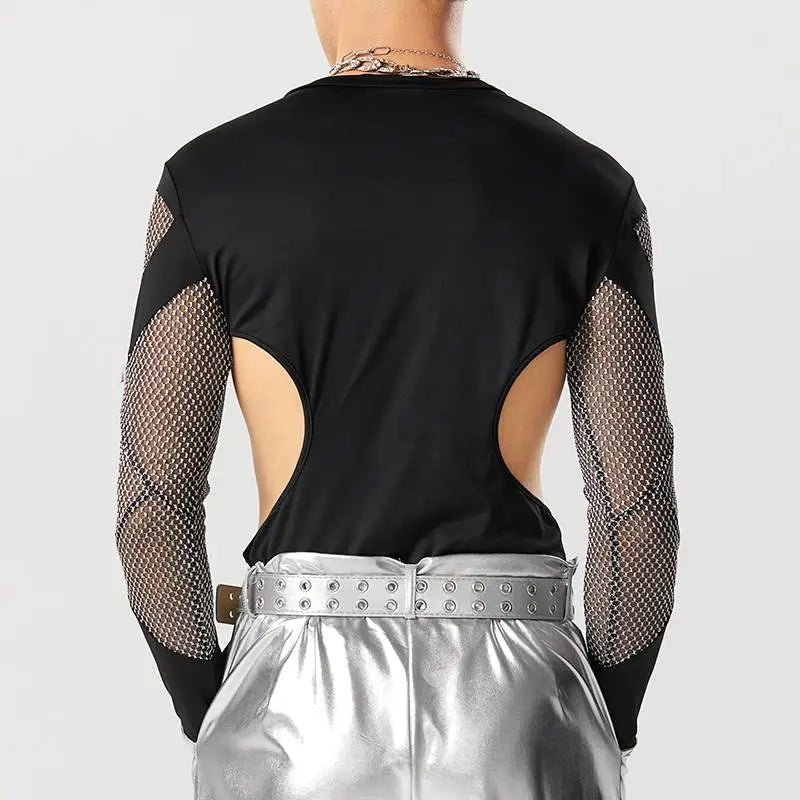 ORVLS Side Show Gloved Mesh Body Suit | dmunderwear detail image 2