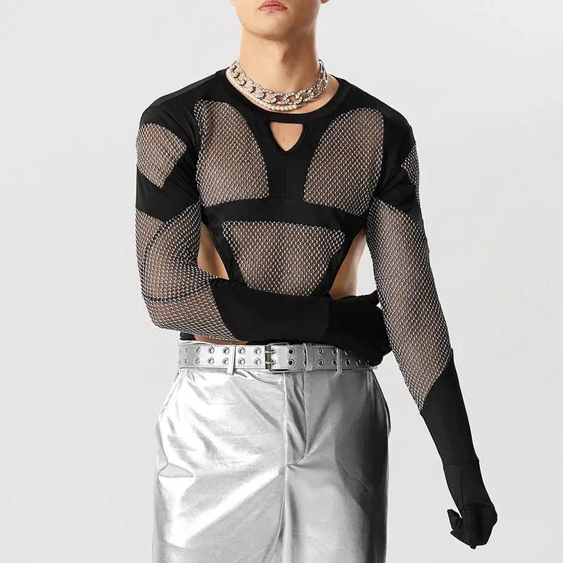 ORVLS Side Show Gloved Mesh Body Suit | dmunderwear detail image 3