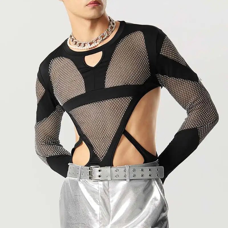 Side Show Gloved Mesh Body Suit | dmunderwear detail image 4
