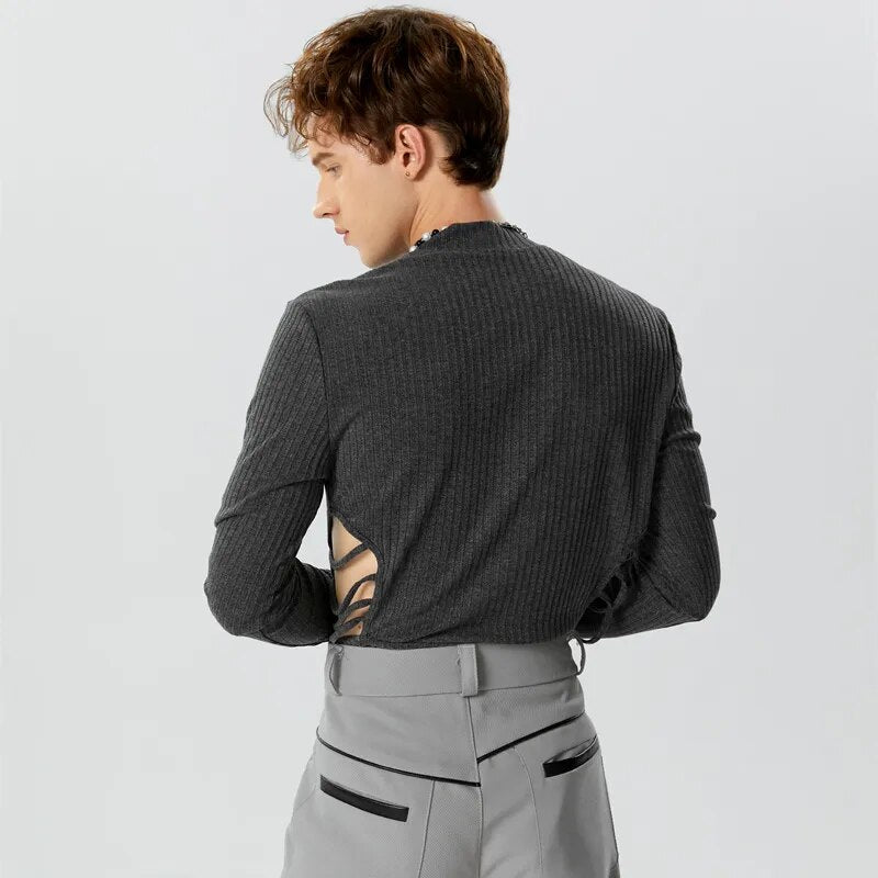 ORVLS Side Show Long Sleeve Zippered Body Suit | dmunderwear detail image 9