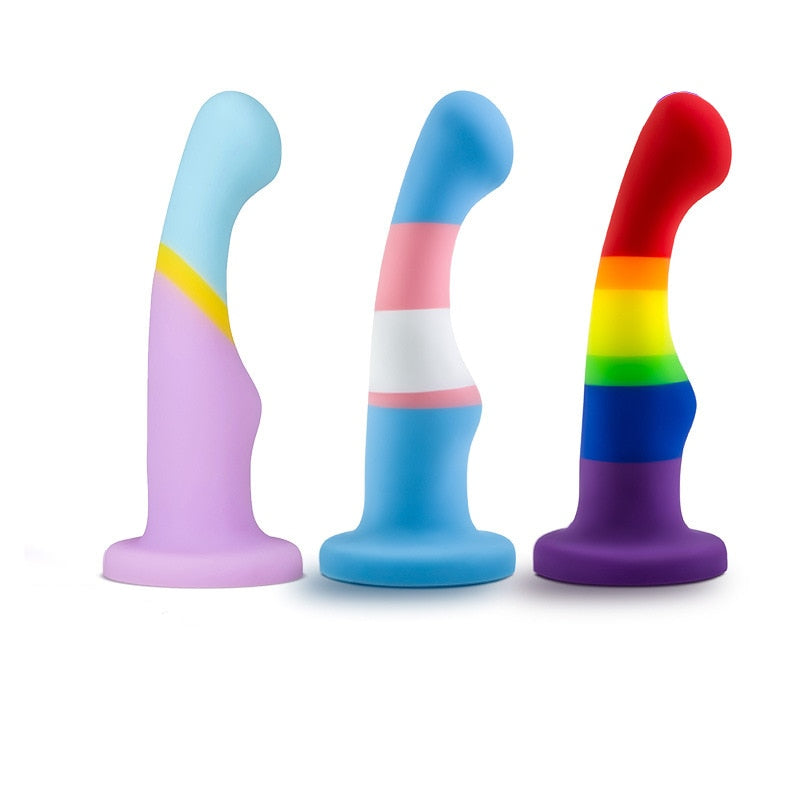 Silicone LGBT Rainbow Dildo | dmunderwear detail image 5
