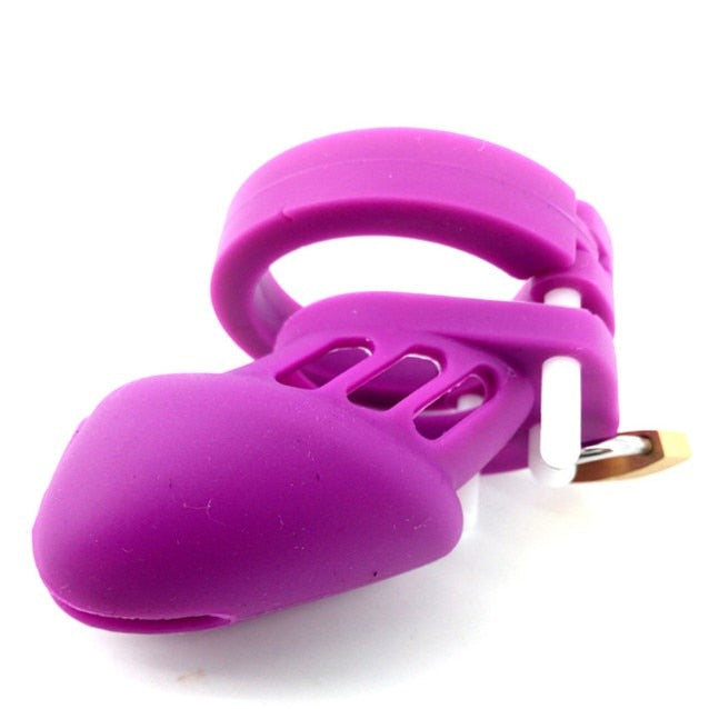 Silicone Purple Chastity Cage | dmunderwear