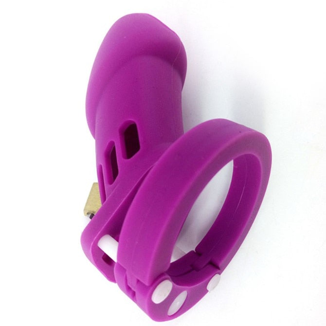 Silicone Purple Chastity Cage | dmunderwear detail image 3