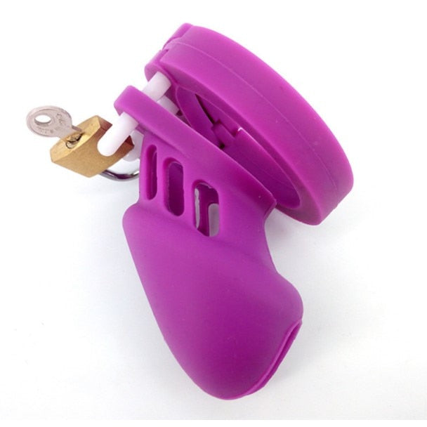 Silicone Purple Chastity Cage | dmunderwear detail image 5
