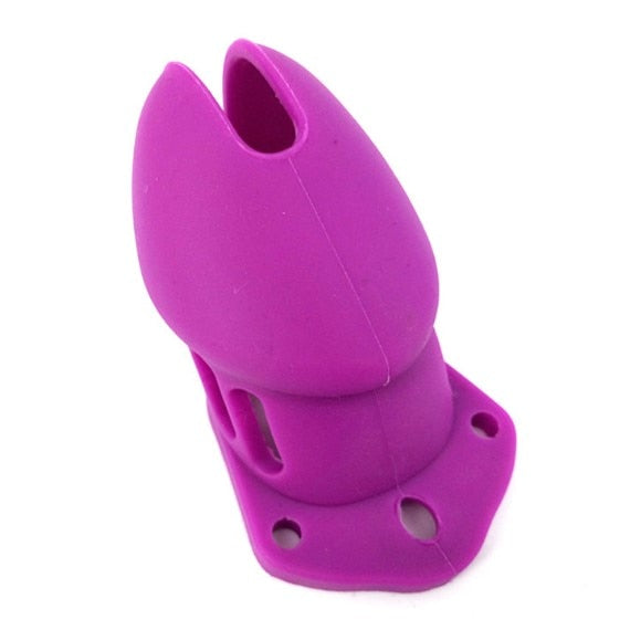 Silicone Purple Chastity Cage | dmunderwear detail image 6