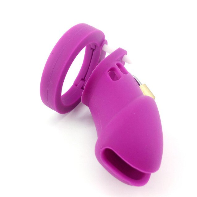 Silicone Purple Chastity Cage | dmunderwear detail image 7