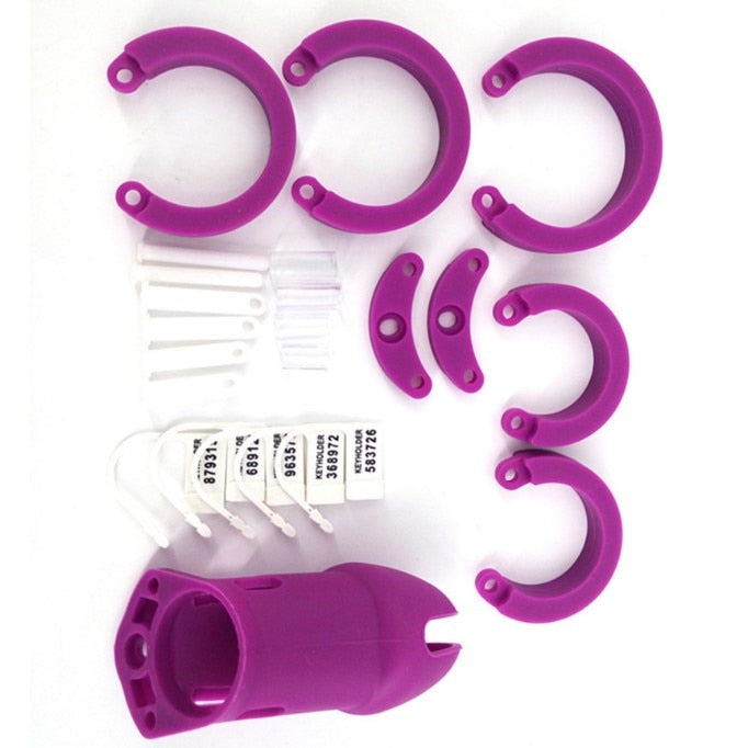 Silicone Purple Chastity Cage | dmunderwear detail image 8