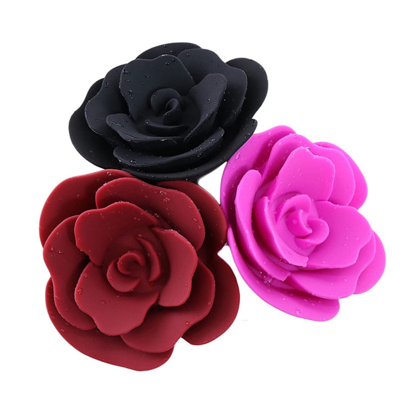 Silicone Rose Butt Plug | dmunderwear