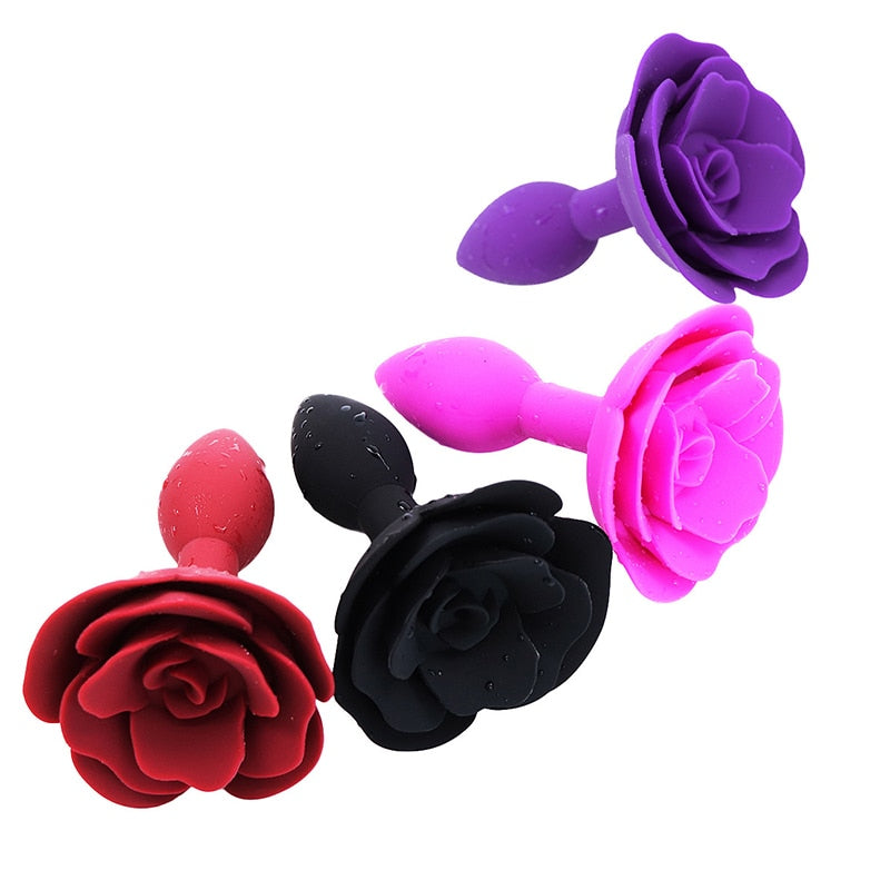 Silicone Rose Butt Plug | dmunderwear detail image 3