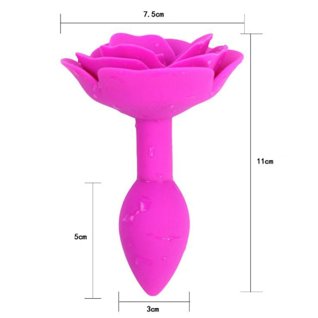 Silicone Rose Butt Plug | dmunderwear detail image 6