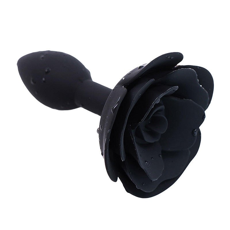Silicone Rose Butt Plug | dmunderwear detail image 9