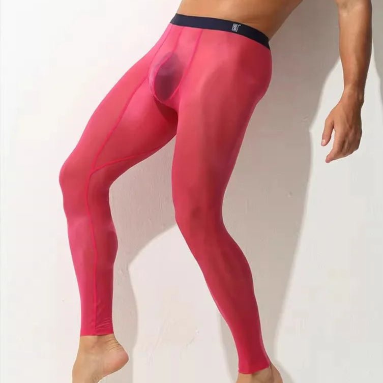 Silky Transparent Mesh Leggings | dmunderwear detail image 10