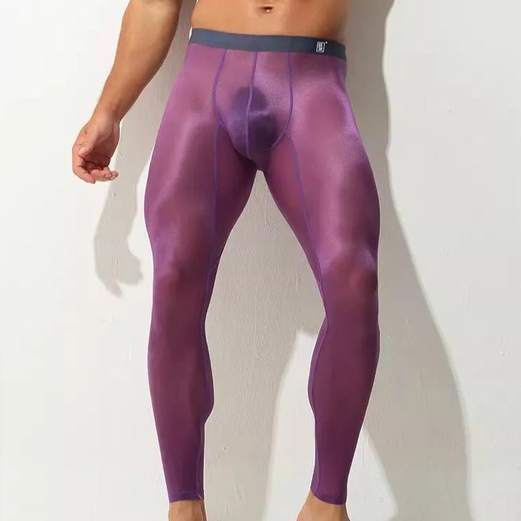 Silky Transparent Mesh Leggings | dmunderwear detail image 11