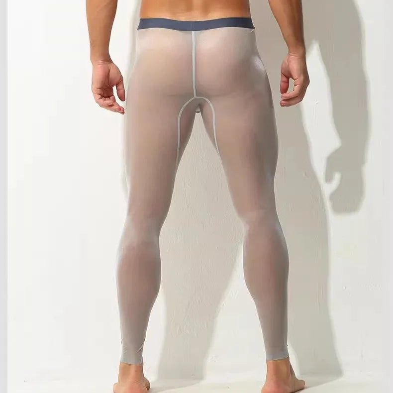 Silky Transparent Mesh Leggings | dmunderwear detail image 2