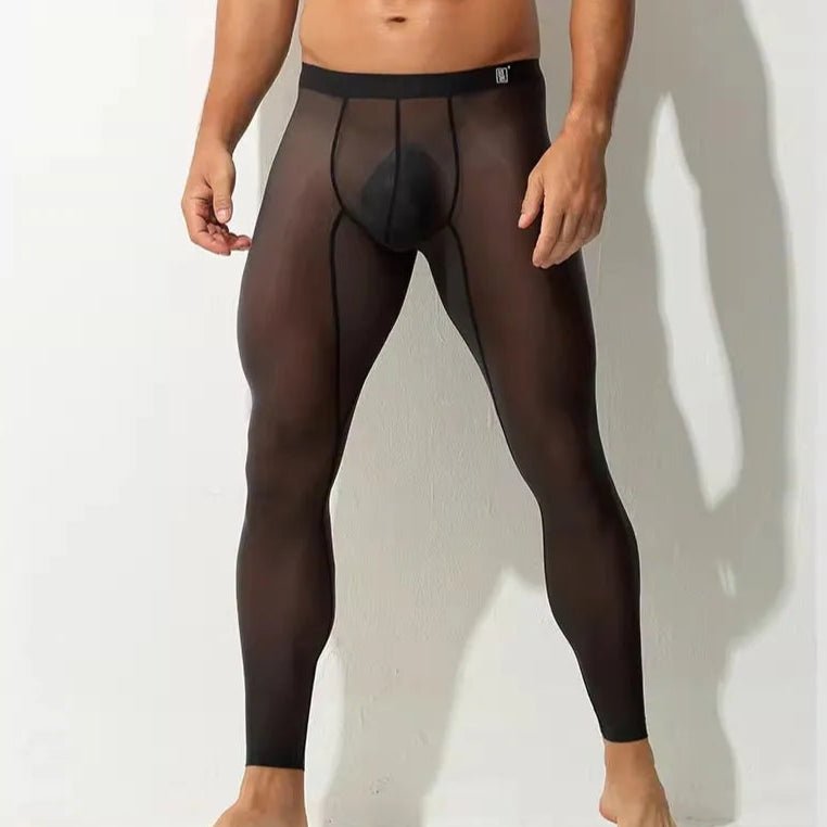 Silky Transparent Mesh Leggings | dmunderwear detail image 8
