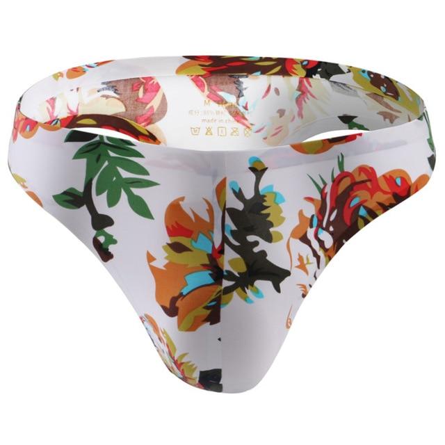 Silky Print Thong | dmunderwear detail image 4