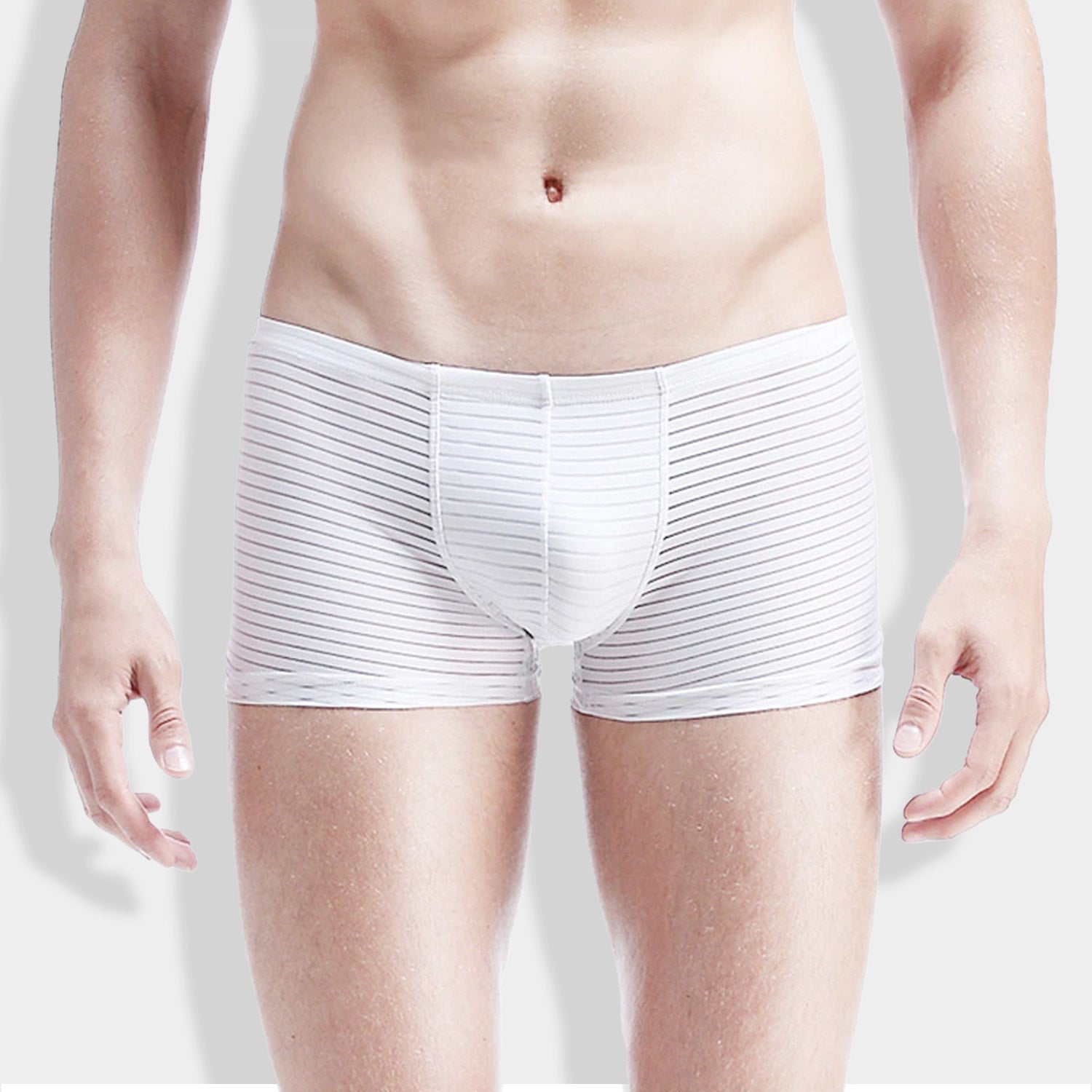 ORVLS Silky Sheer Striped Boxer Briefs 4-Pack | dmunderwear detail image 4