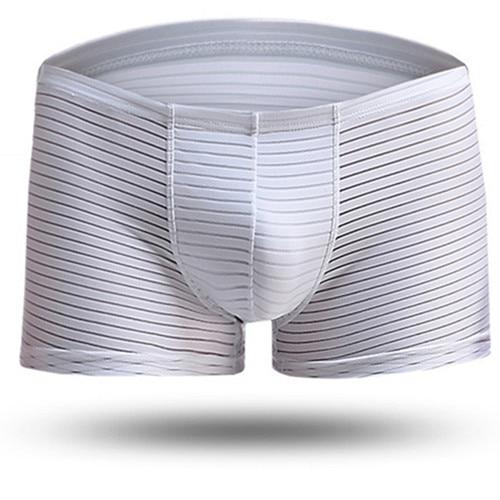 Silky Sheer Striped Boxers | dmunderwear detail image 2