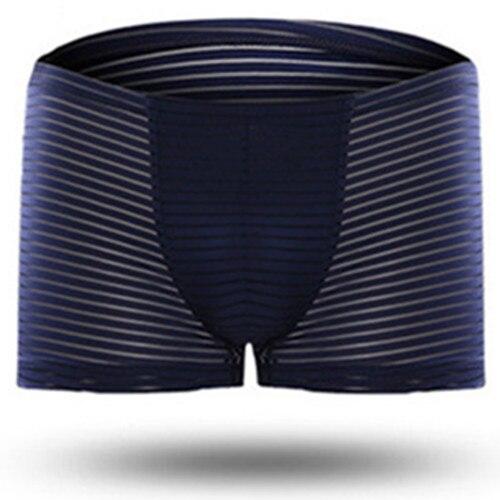 Silky Sheer Striped Boxers | dmunderwear detail image 6