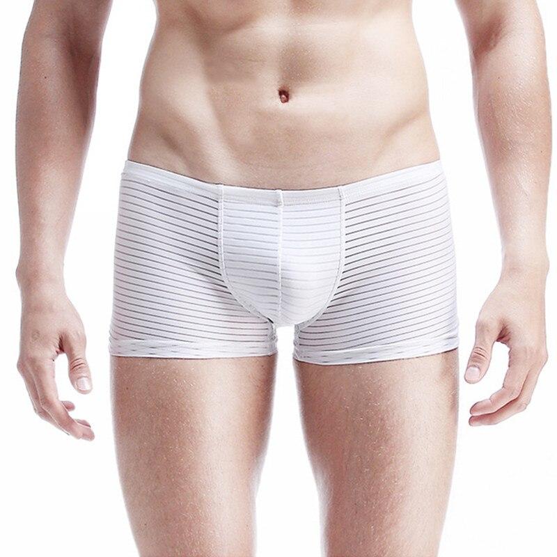 ORVLS Silky Sheer Striped Boxers | dmunderwear detail image 4