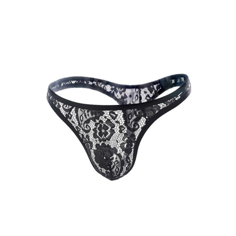 Sissy Sheer Lace Thong | dmunderwear detail image 10