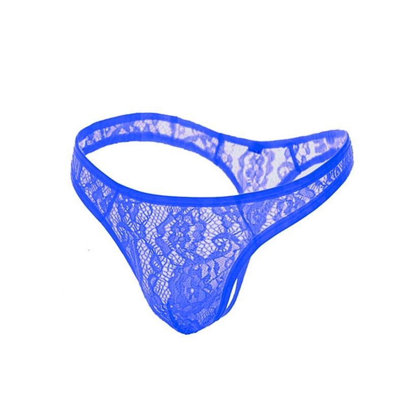 Sissy Sheer Lace Thong | dmunderwear detail image 6