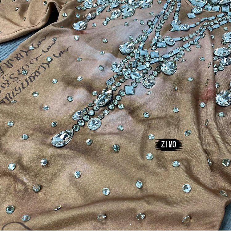 Skintight Bejeweled Bodysuit | dmunderwear detail image 11