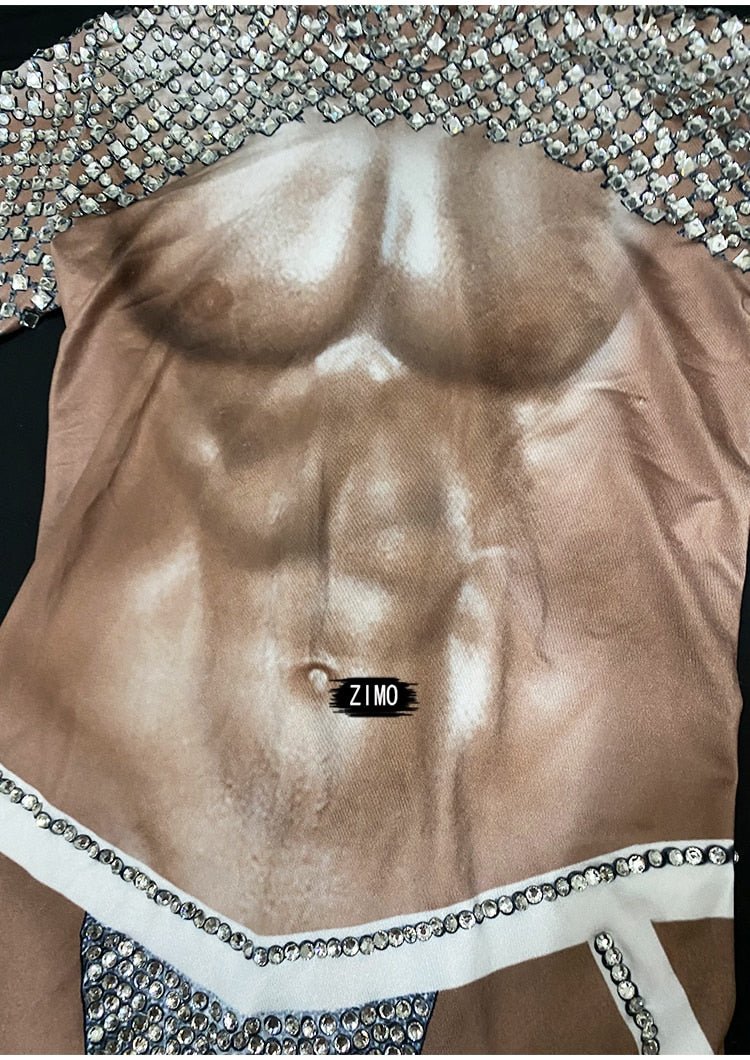Skintight Bejeweled Bodysuit | dmunderwear detail image 12