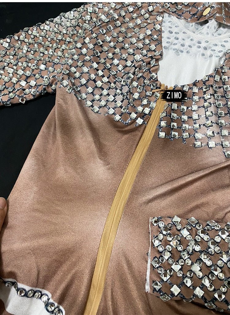 Skintight Bejeweled Bodysuit | dmunderwear detail image 13