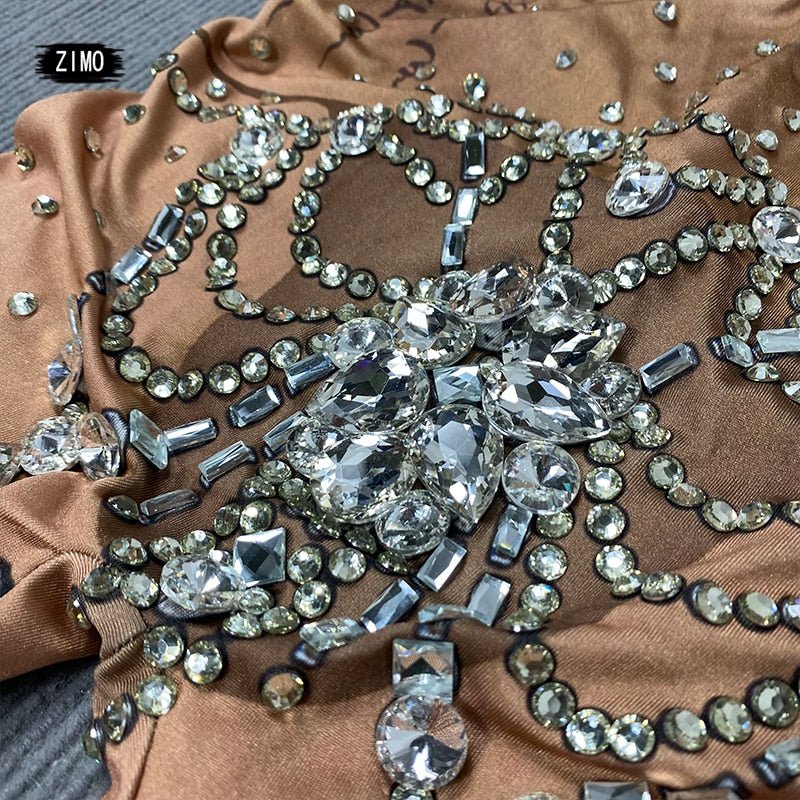 Skintight Bejeweled Bodysuit | dmunderwear detail image 7