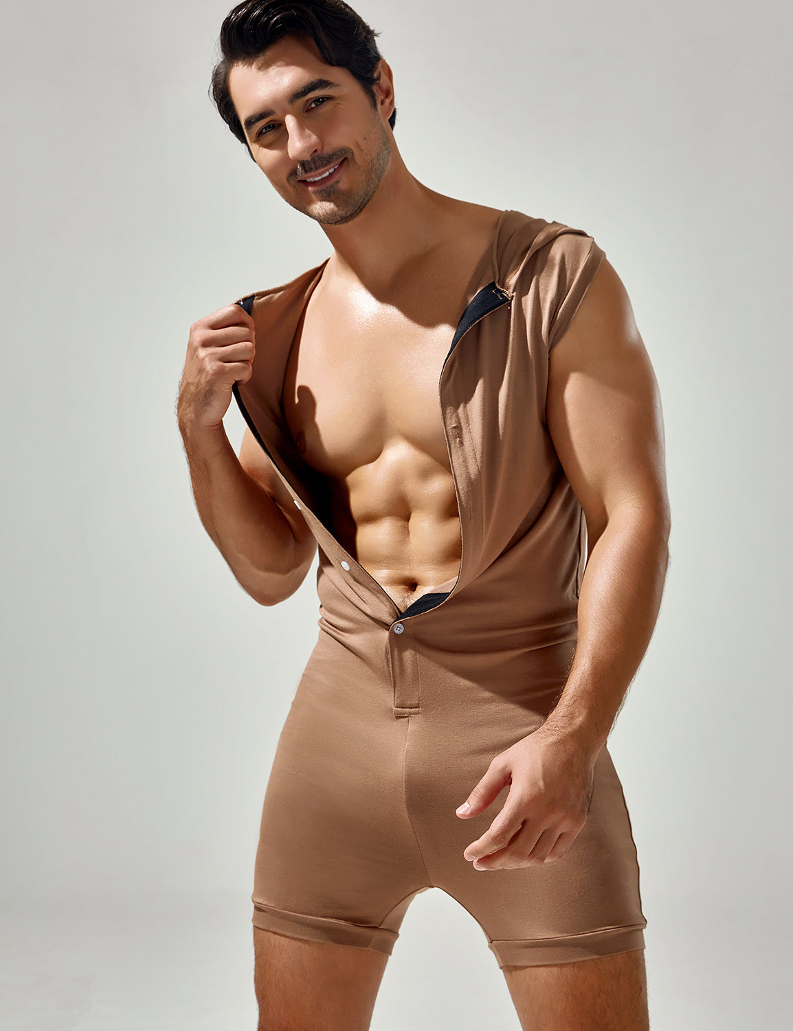 Sleeveless Bodysuit with Hood 23702 | dmunderwear detail image 13