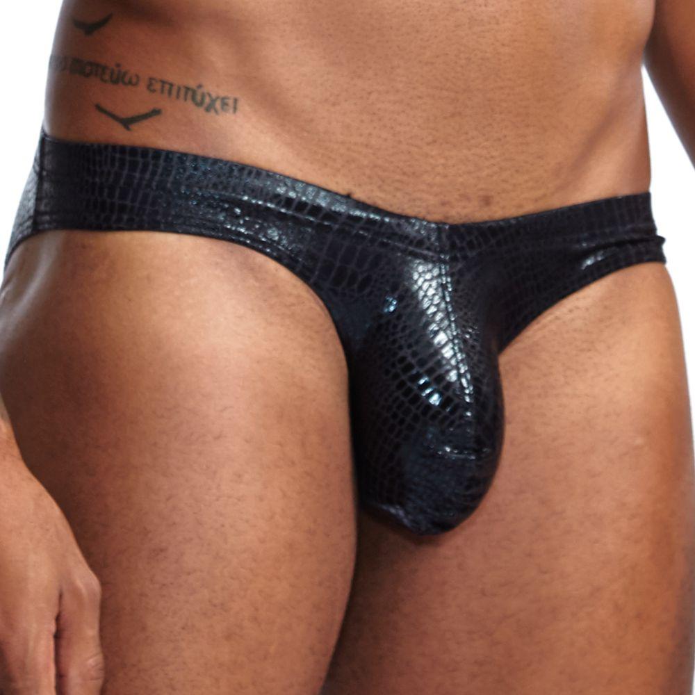Snakeskin Bikini Briefs | dmunderwear detail image 7