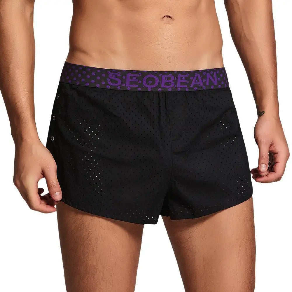 Snap Button Mesh Shorts | dmunderwear detail image 2