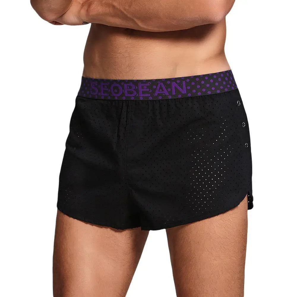 Snap Button Mesh Shorts | dmunderwear detail image 3