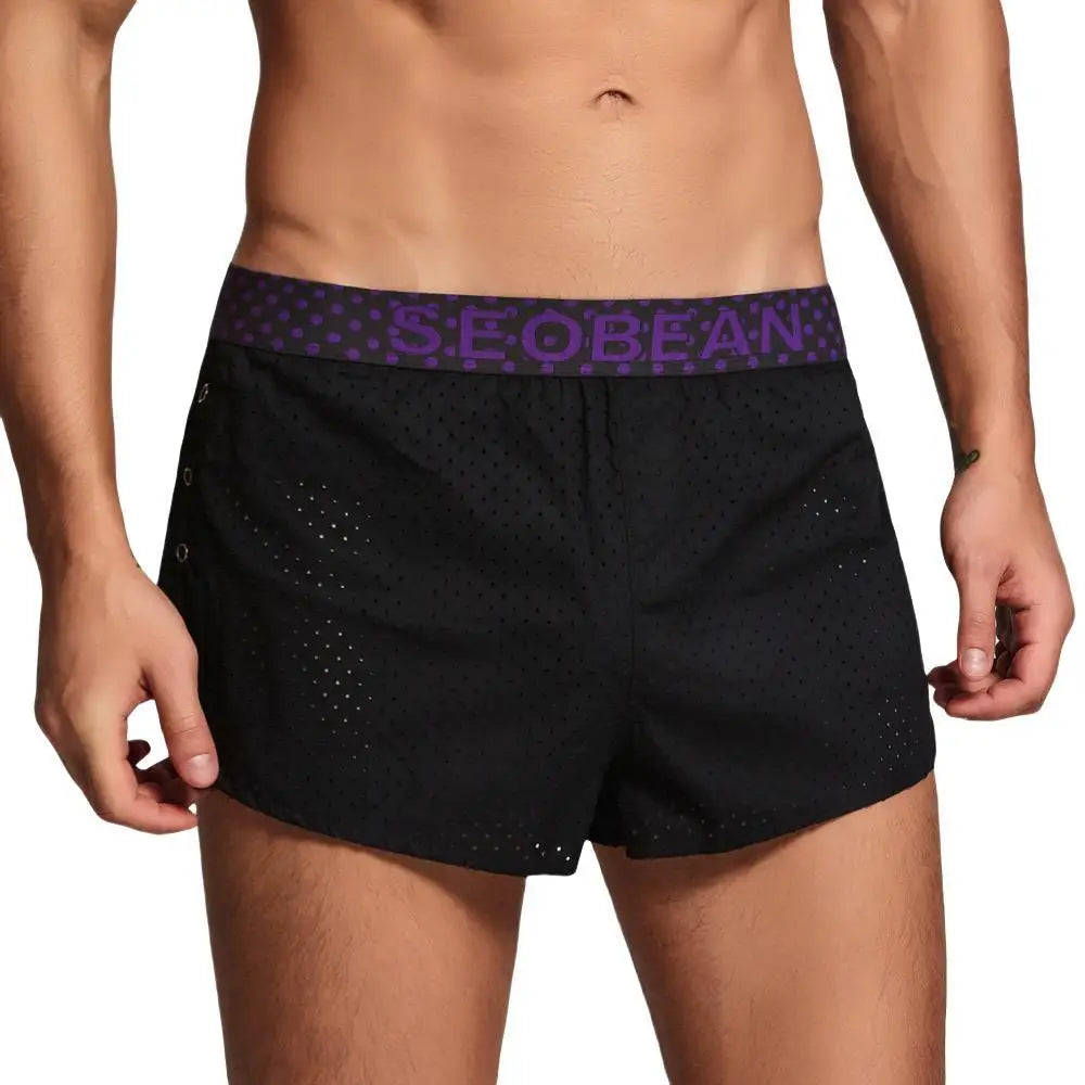 Snap Button Mesh Shorts | dmunderwear detail image 5